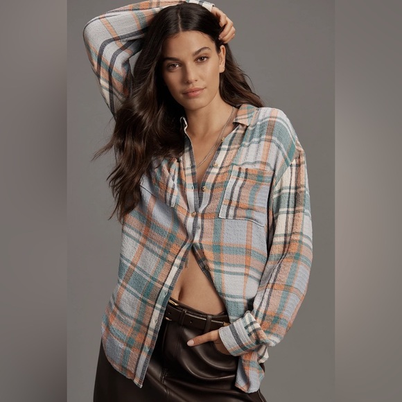 Anthropologie Tops - Anthropologie Pilcro The Hadley Relaxed Button Down Shirt Small